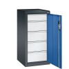 Tool cabinet with revolving door - 5 large drawers (Classic)